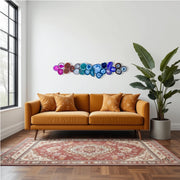 Rainbow Ombre Agate Wall Art Set - 23 Piece | DIY Installation