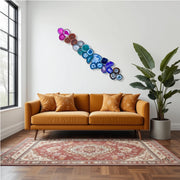 Rainbow Ombre Agate Wall Art Set - 23 Piece | DIY Installation