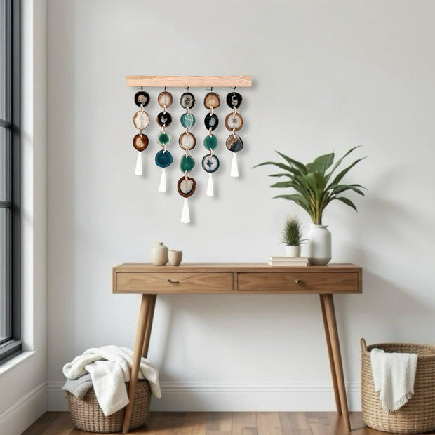 Jackson Uma Agate Wall Hanging (24 Inch) – Handcrafted Boho Wall Décor