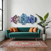 Radiant Spectrum Agate Wall Art Set - 64 Piece | DIY Installation