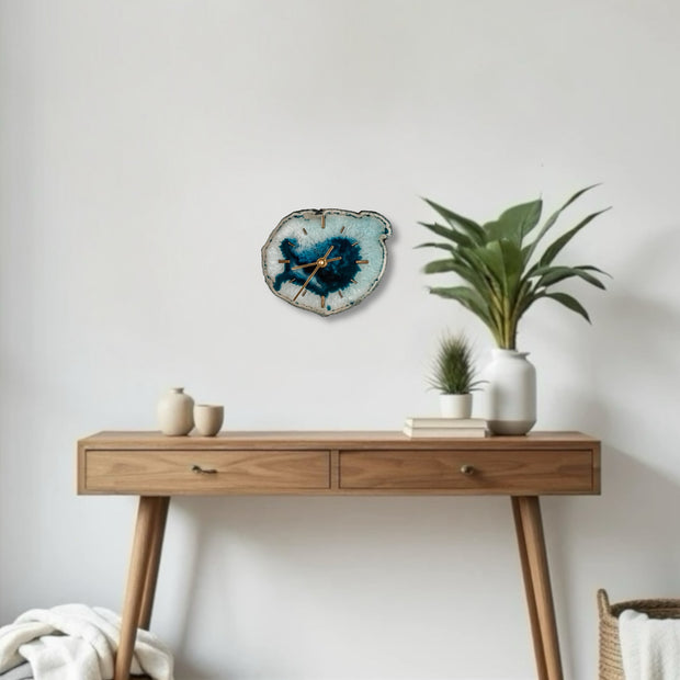 Agate Wall Clock | 8 to 13-Inch - Handcrafted Artisan Timepiece (Choose Slice)