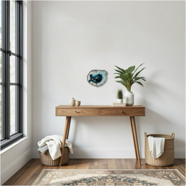 Agate Wall Clock | 8 to 13-Inch - Handcrafted Artisan Timepiece (Choose Slice)