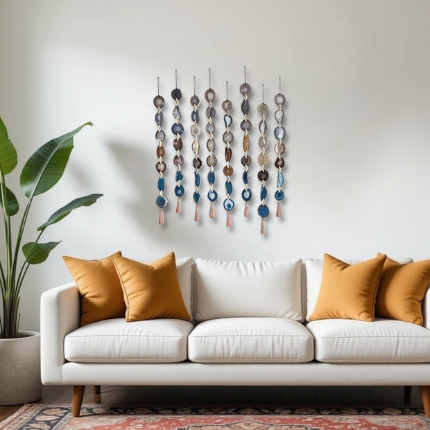 Scandi-Boho Agate Garland – Handcrafted Minimalist Wall Hanging
