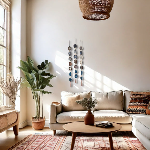 Scandi-Boho Agate Garland – Handcrafted Minimalist Wall Hanging