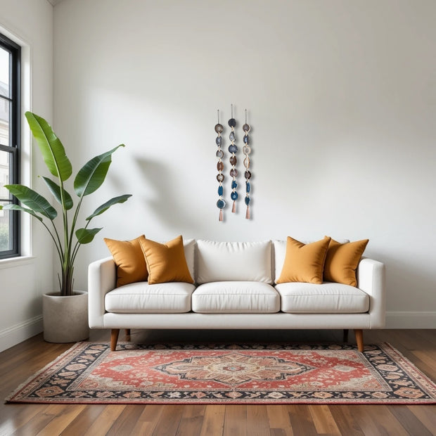 Scandi-Boho Agate Garland – Handcrafted Minimalist Wall Hanging
