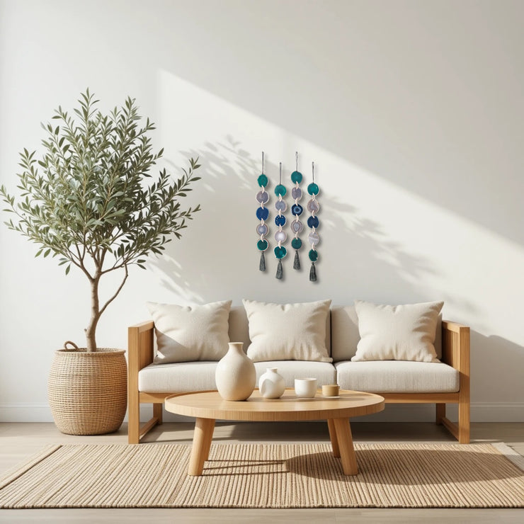 Coastal Glam Agate Garland – Handcrafted Ocean-Inspired Wall Hanging