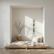 Forest Glam Agate Garland – Handcrafted Woodland Wall Hanging