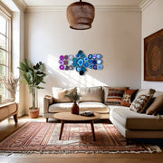 Chroma Cascade Agate Wall Art Set - 29 Piece | DIY Installation