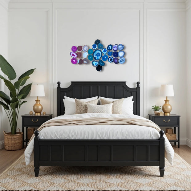 Chroma Cascade Agate Wall Art Set - 29 Piece | DIY Installation