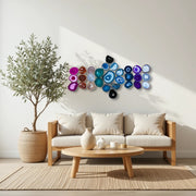 Chroma Cascade Agate Wall Art Set - 29 Piece | DIY Installation