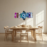 Chroma Cascade Agate Wall Art Set - 29 Piece | DIY Installation
