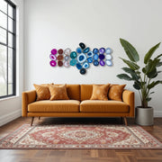 Chroma Cascade Agate Wall Art Set - 29 Piece | DIY Installation