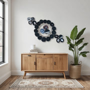 Monochrome Eclipse Agate Wall Art Set – 25 Piece | DIY Installation