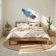 Chakra Harmony Agate Wall Art Set – 16 Slice | DIY Installation