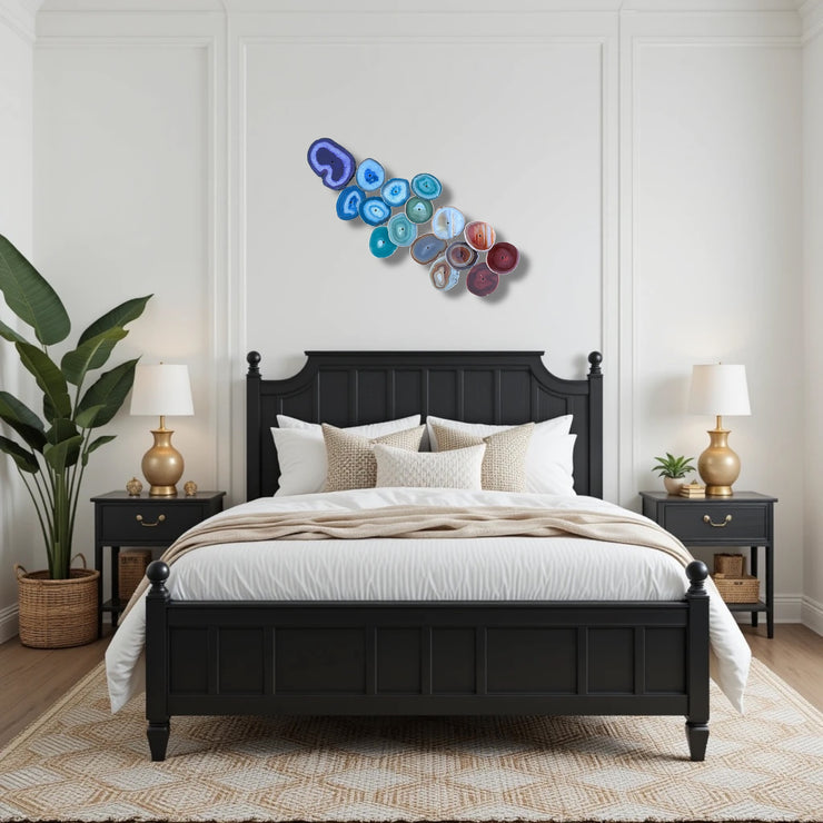 Chakra Harmony Agate Wall Art Set – 16 Slice | DIY Installation No. 1
