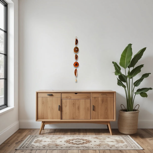 Mesa Chime Agate Garland – Handcrafted Boho Wall Hanging