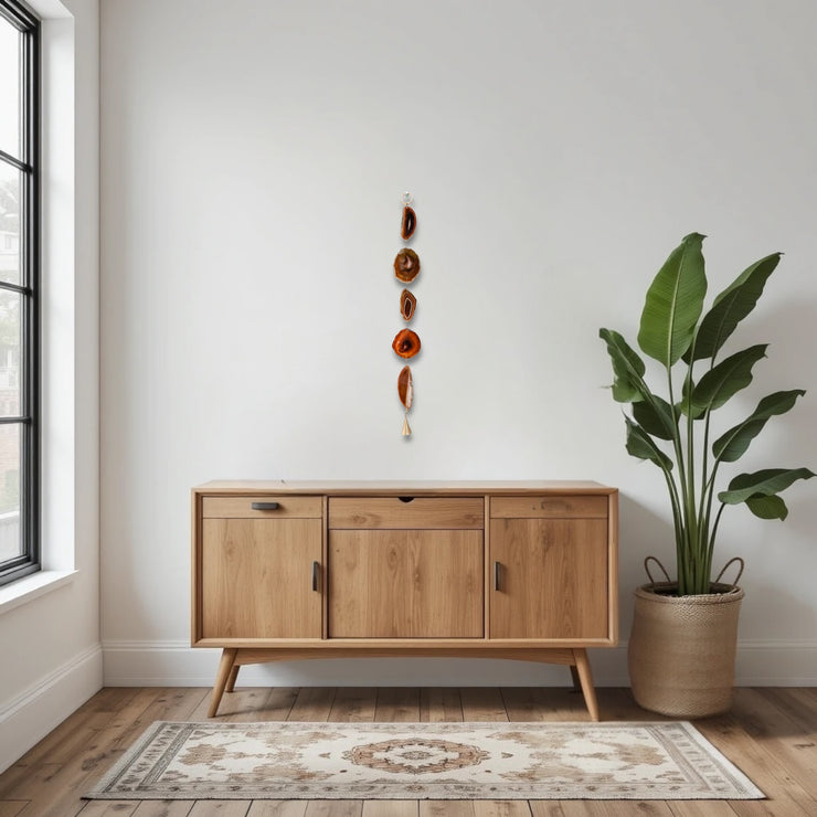 Mesa Chime Agate Garland – Handcrafted Boho Wall Hanging