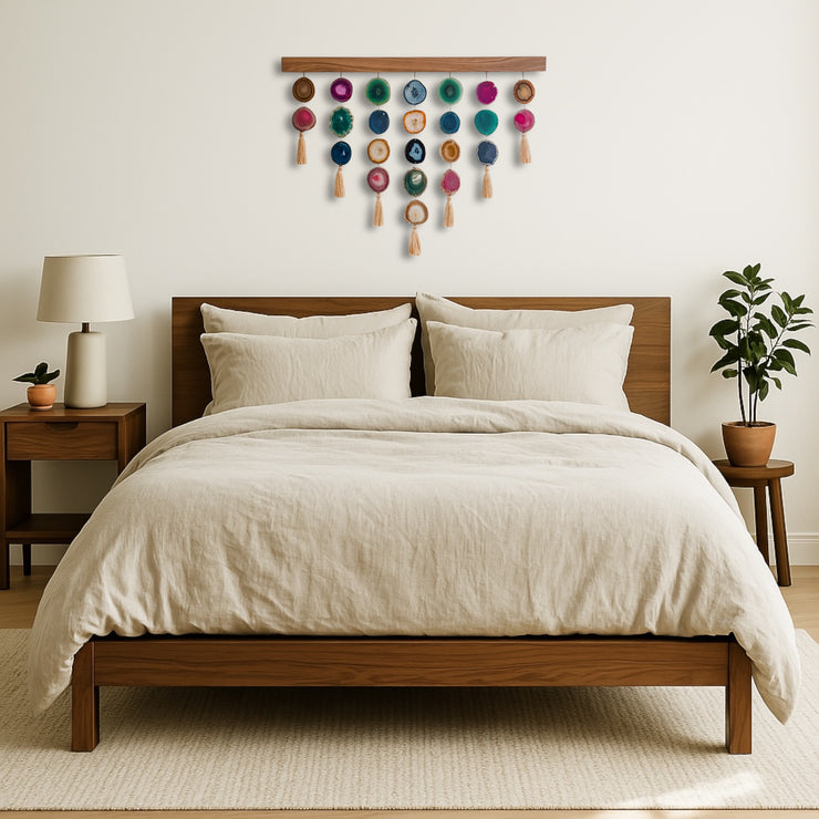 California Uma Agate Wall Hanging (24 & 36 Inch) – Handcrafted Boho Wall Décor
