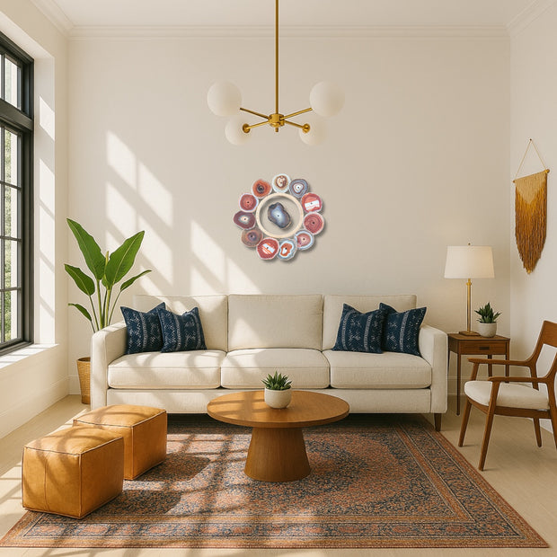 Sierra Mesa Agate Wall Art Set – 12 Piece | DIY Installation