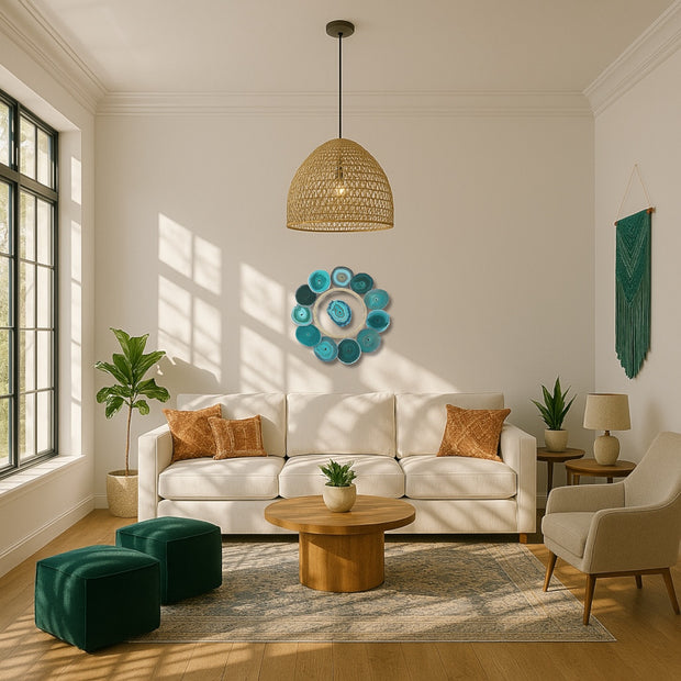 Laguna Glow Agate Wall Art Set – 13 Piece | DIY Installation