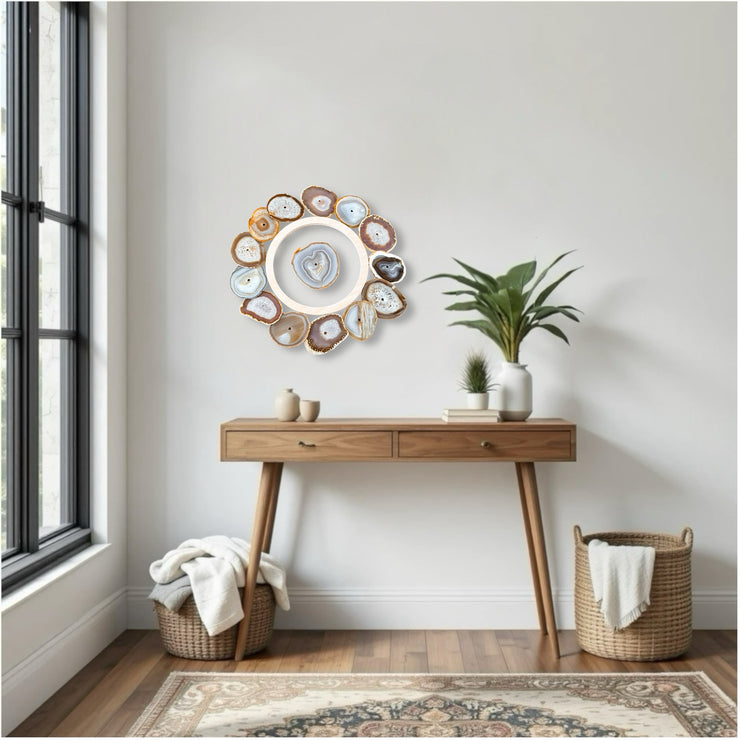 Driftwood Aura Agate Wall Art Set – 15 Piece | DIY Installation