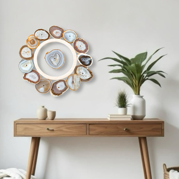 Driftwood Aura Agate Wall Art Set – 15 Piece | DIY Installation
