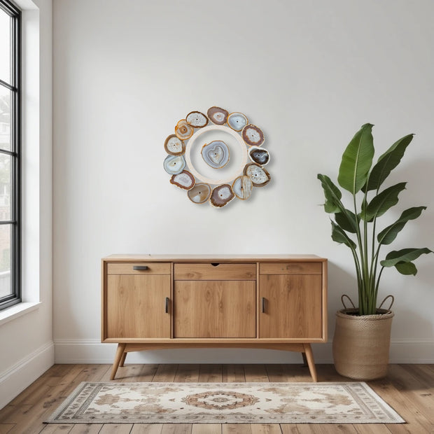 Driftwood Aura Agate Wall Art Set – 15 Piece | DIY Installation