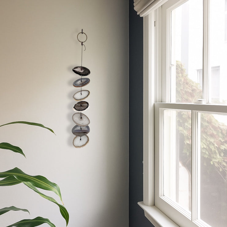 Charcoal No. 1 – Indoor Agate Slice Sculpture for Wall or Ceiling