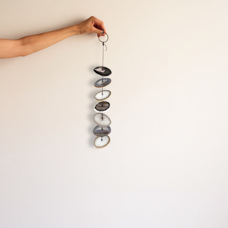 Charcoal No. 1 – Indoor Agate Slice Sculpture for Wall or Ceiling
