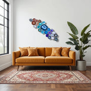 Aurora Drift – 24-Piece Agate Wall Art Set | DIY Installation