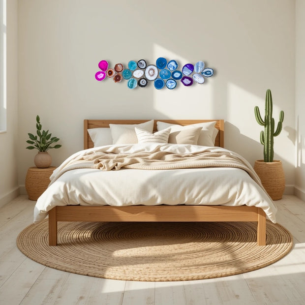 Celestial Flow – 23-Piece Agate Wall Art Set | DIY Installation