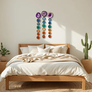 Oversized Chakra Agate Garland – Minimalist Boho Wall Hanging