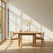 Chroma Line – 18 Slice Custom Colors Agate Garland | Vertical Hanging Statement Piece