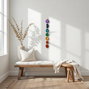 Chakra Rainbow Agate Wall Hanging – Handcrafted Boho Garland