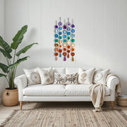 Chakra Rainbow Agate Wall Hanging – Handcrafted Boho Garland