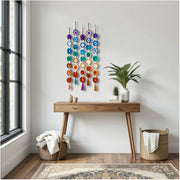 Chakra Rainbow Agate Wall Hanging – Handcrafted Boho Garland