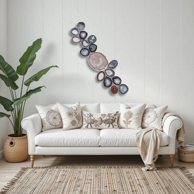 Ember Driftwood Agate Wall Art Set – 17 Piece | DIY Installation No. 1