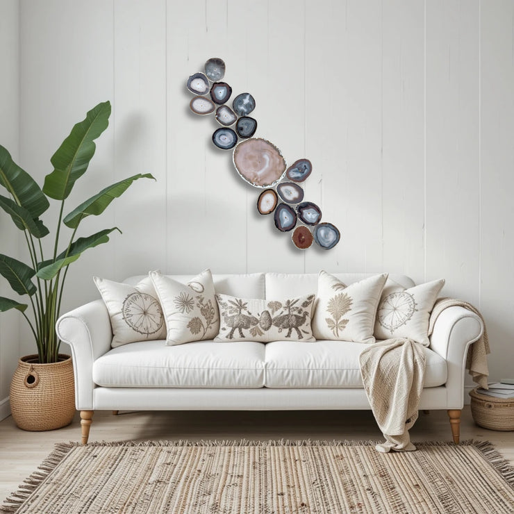 Ember Driftwood Agate Wall Art Set – 17 Piece | DIY Installation No. 1