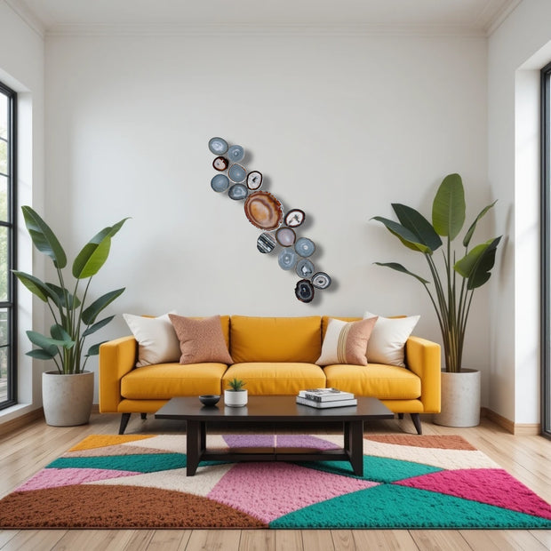 Ember Driftwood Agate Wall Art Set – 17 Piece | DIY Installation No. 2