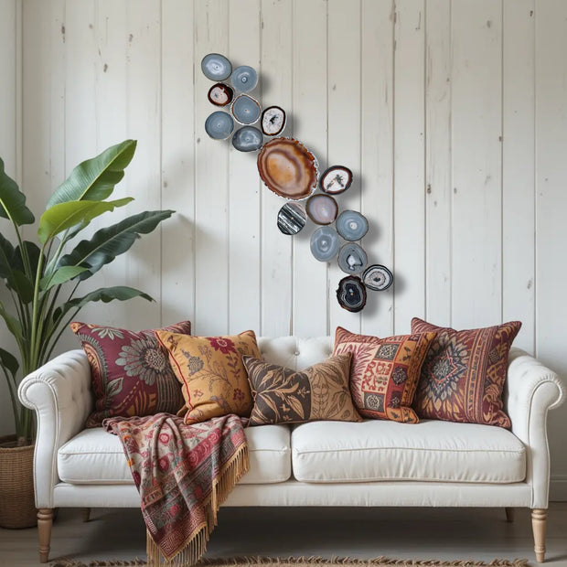 Ember Driftwood Agate Wall Art Set – 17 Piece | DIY Installation No. 2