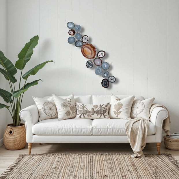 Ember Driftwood Agate Wall Art Set – 17 Piece | DIY Installation No. 2