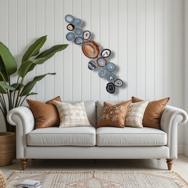 Ember Driftwood Agate Wall Art Set – 17 Piece | DIY Installation No. 2