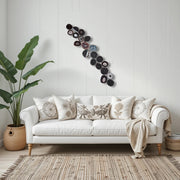 Monochrome Eclipse Agate Wall Art Set – 25 Piece | DIY Installation