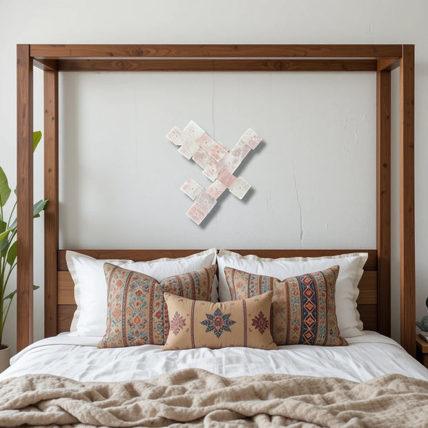 Blush Terra – 16-Piece Rose Quartz Wall Art Set