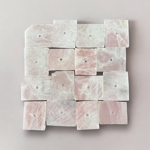 Blush Terra – 16-Piece Rose Quartz Wall Art Set