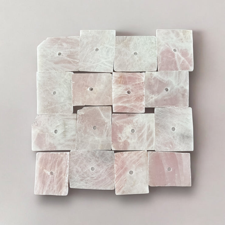 Blush Terra – 16-Piece Rose Quartz Wall Art Set