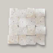 Serenity Grid – 16-Piece White Quartz Wall Art Set