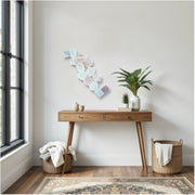 Harmony Shapes – Rose &amp; White Quartz Slab Wall Art Set – 13 Pieces