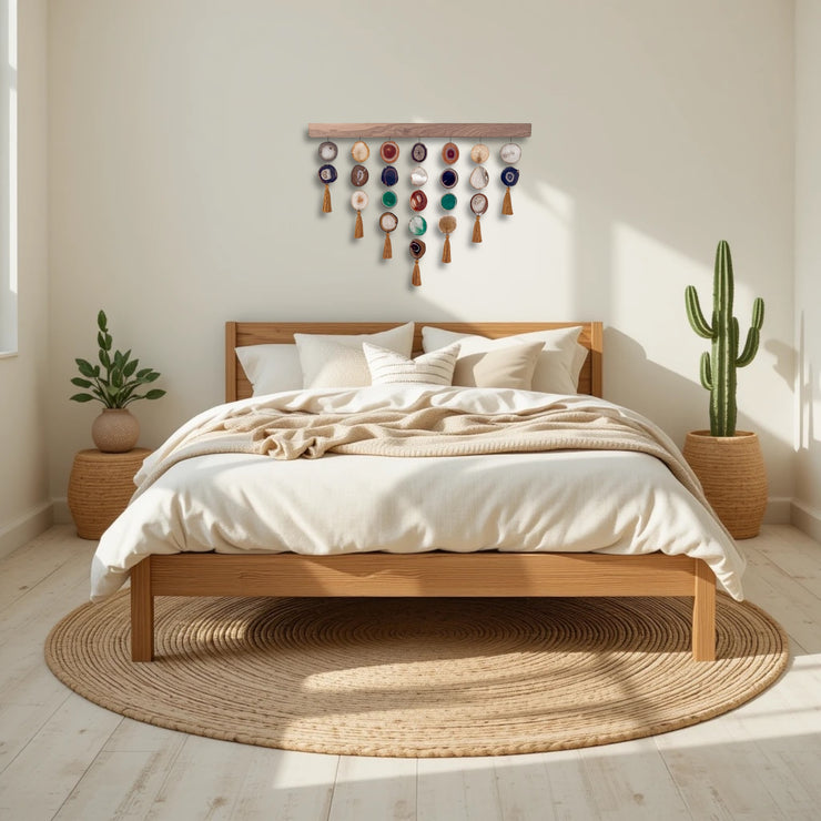 Southwest Boho Uma Agate Wall Hanging (36 Inch) – Handcrafted Boho Wall Décor