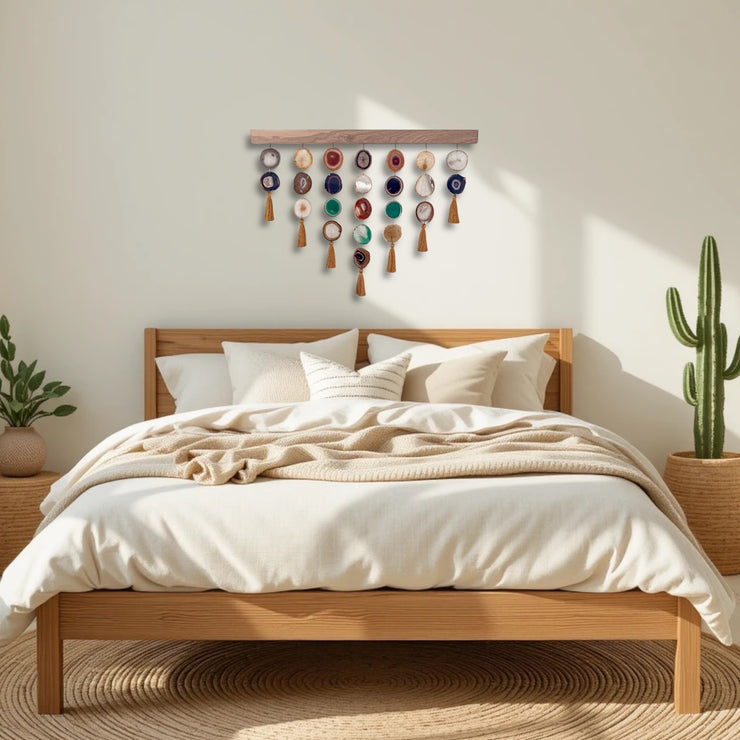 Southwest Boho Uma Agate Wall Hanging (36 Inch) – Handcrafted Boho Wall Décor